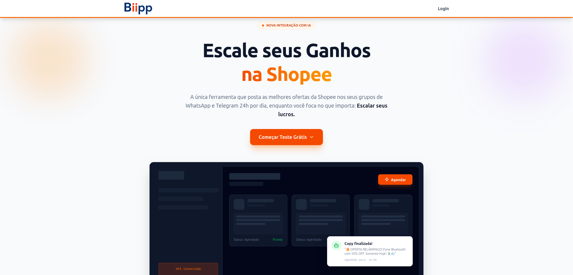 Screenshot do projeto Biipp.com.br