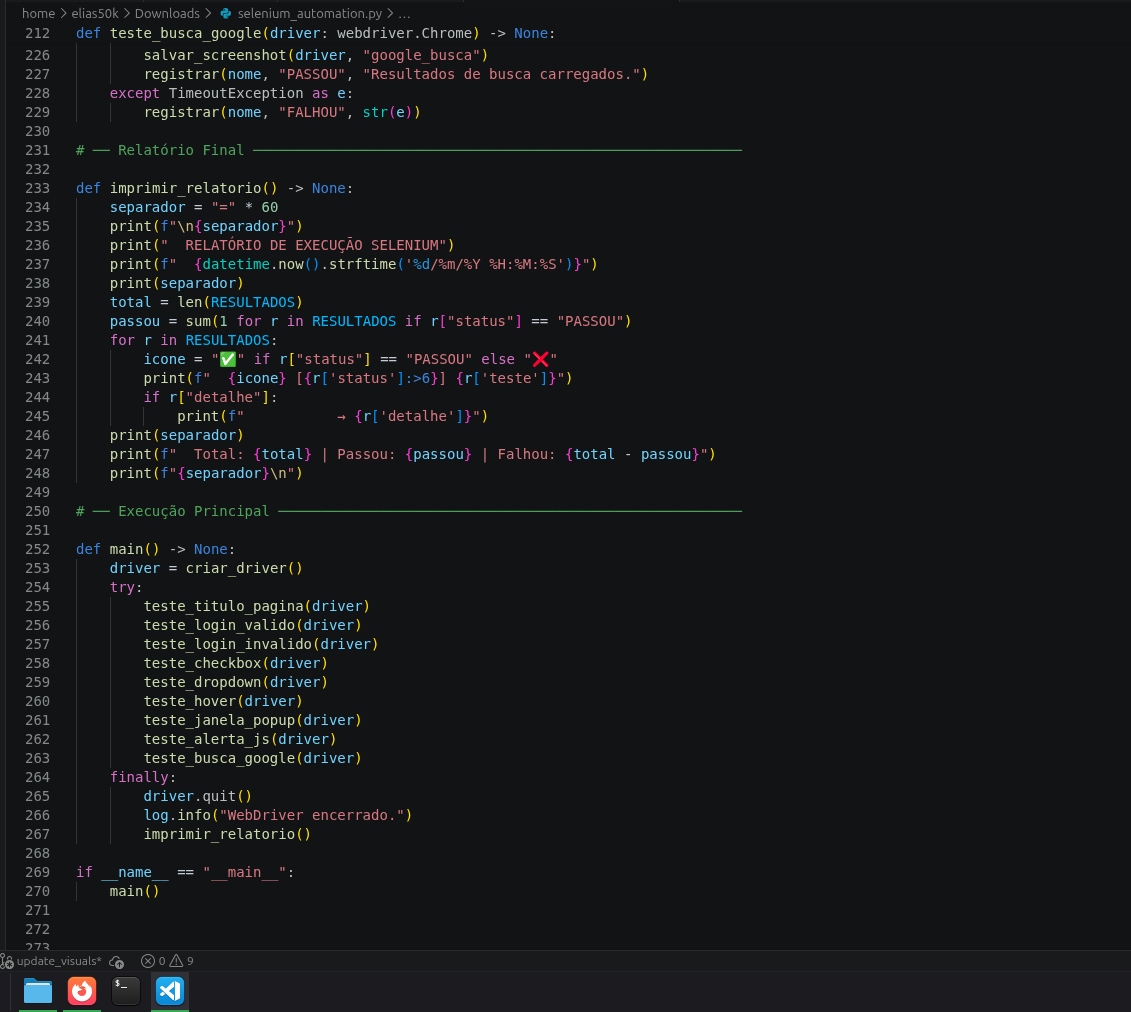 Screenshot do projeto Automação Total com robô inteligente